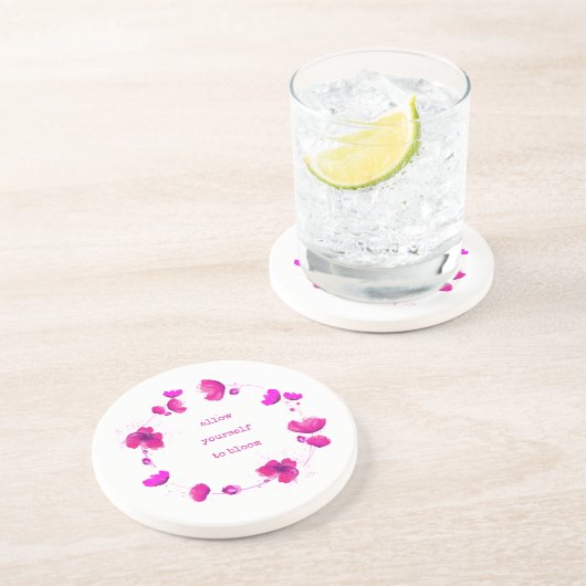 Lassen Sie sich blühen, Sandstein-Untersetzer Getränkeuntersetzer (Seite)