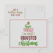 Lassen Sie sich ein gut angepasstes Weihnachtsfest Postkarte (Vorne/Hinten)