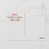 Lassen Sie sich ein gut angepasstes Weihnachtsfest Postkarte (Rückseite)