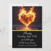 Lassen Sie sich für unser Party entzünden! Einladung (Vorderseite)