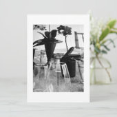 LASSEN SIE SICH GEMEINSAM SCHWARZEN/WEISSE PARTY E EINLADUNG (Stehend Vorderseite)