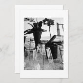 LASSEN SIE SICH GEMEINSAM SCHWARZEN/WEISSE PARTY E EINLADUNG (Vorne/Hinten)