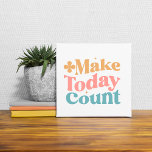 Lassen Sie sich heute inspirieren. Fliese<br><div class="desc">Die Keramik "Make Today Count Inspirational Quote" ist ein wunderschönes und bedeutsames Geschenk, das jeden, der es erhält, aufwerten und inspiriere. Dieser wahre Sake ist Teil einer Sammlung motivierend Dekoelemente und dient als ständige Erinnerung, den Tag zu genießen und jeden Augenblick zu genießen. Die hochwertige Handwerkskunst der Keramik-Kachel sorgt dafür,...</div>