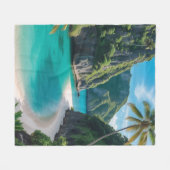 "Lassen Sie sich im Paradies verwöhnen: Die tropis Fleecedecke (Vorderseite (Horizontal))