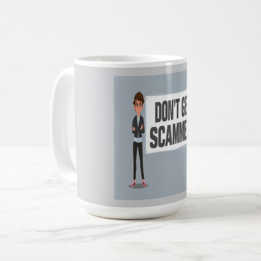 Lassen Sie sich kein gepanzertes Banner neben eine Kaffeetasse (Vorderseite Links)