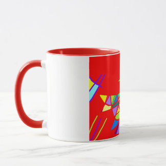 Lassen Sie sich mit dieser farbenfrohen Tasse verw