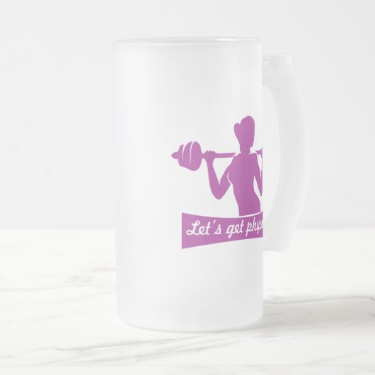 LASSEN SIE SICH PHYSISCH MATTGLAS BIERGLAS (VorderseiteRechts)