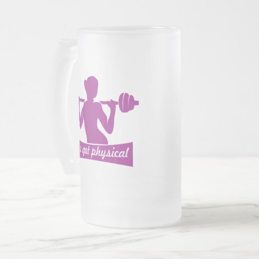 LASSEN SIE SICH PHYSISCH MATTGLAS BIERGLAS (Vorderseite Links)