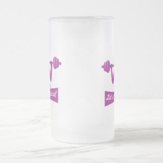 LASSEN SIE SICH PHYSISCH MATTGLAS BIERGLAS (Mittel)