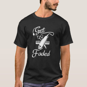 Lassen Sie sich verblasste Razor Barbers Haarschni T-Shirt