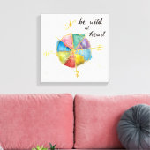 Lassen Sie sich von den farbenfrohen Gilded Compas Leinwanddruck (Insitu (Wohnzimmer))