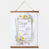 Lassen Sie sich von der Wildblume des Herrn erfreu Wandteppich Mit Holzrahmen (Vorderseite)