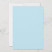 Lassen Sie sich von einem blauen weißen, einfachen Einladung (Rückseite)