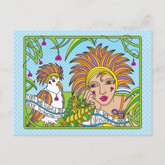 Lassen Sie sich von Ihrer Dreams_ Postkarte leiten (Vorderseite)