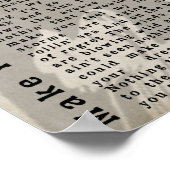 Lassen Sie sich von meiner Liebe Shadow Song Lyric Poster (Ecke)