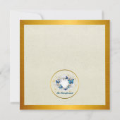 Lassen Sie sich von Zitatherzen und blauen Schmett Einladung (Rückseite)