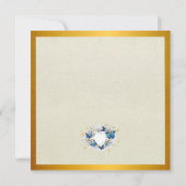 Lassen Sie sich von Zitatherzen und blauen Schmett Einladung (Rückseite)