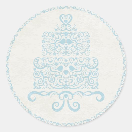 Lassen Sie sie Cake Sticker essen - blau (Vorderseite)