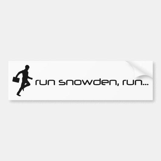 Lassen Sie Snowden laufen, lassen Sie Autoaufkleber (Vorne)
