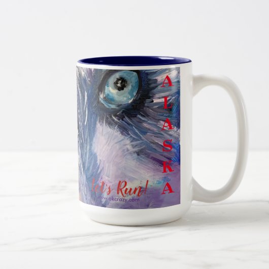 Lassen Sie uns ALASKA 2-Tone 15oz Tasse laufen (Rechts)