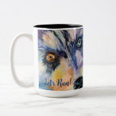 Lassen Sie uns ALASKA zwei Töne 15oz Kaffee-Tasse Zweifarbige Tasse (Links)