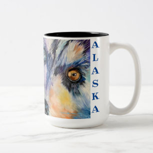 Lassen Sie uns ALASKA zwei Töne 15oz Kaffee-Tasse  Zweifarbige Tasse