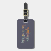"Lassen Sie uns auf ein Abenteuer gehen" Gepäckanhänger (Vorderseite vertikal)