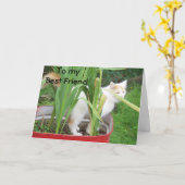 **LASSEN SIE UNS BALD VERMISSEN, U BEST FRIEND ZU KARTE (Gelbe Blume)