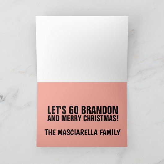 LASSEN SIE UNS BRANDON GEHEN! KARTE (Innenseite)