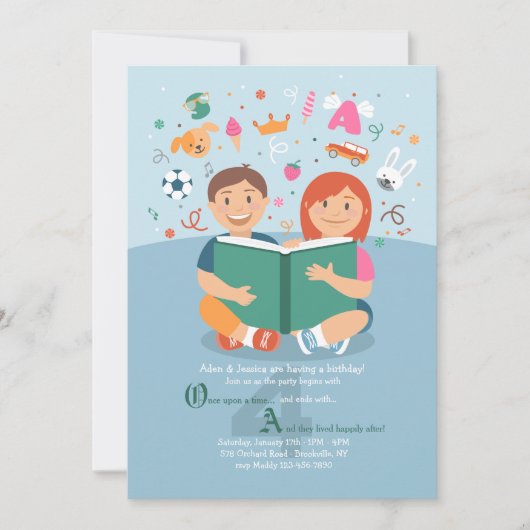 Lassen Sie uns darüber lesen Einladung (Vorderseite)