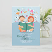 Lassen Sie uns darüber lesen Einladung (Stehend Vorderseite)