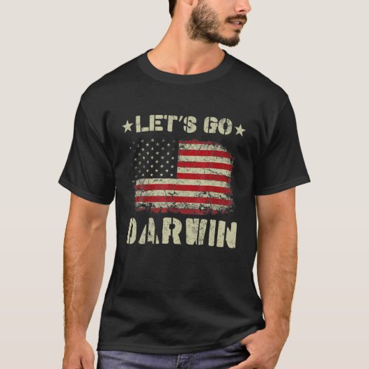 Lassen Sie uns Darwin, die konservative antilibera T-Shirt (Vorderseite)