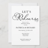 Lassen Sie uns das elegante Script-Probe-Dinner wi Einladung (Vorderseite)