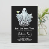 Lassen Sie uns das erwachsene Halloween-Party in F Einladung (Stehend Vorderseite)