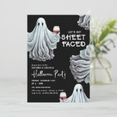 Lassen Sie uns das erwachsene Halloween-Party in F Einladung (Stehend Vorderseite)