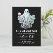 Lassen Sie uns das erwachsene Halloween-Party in F Einladung (Stehend Vorderseite)