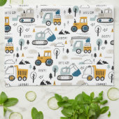 Lassen Sie uns das Fahrzeugmuster verschieben Geschirrtuch (Gefaltet)