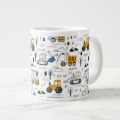 Lassen Sie uns das Fahrzeugmuster verschieben Jumbo-Tasse (Vorderseite Rechts)