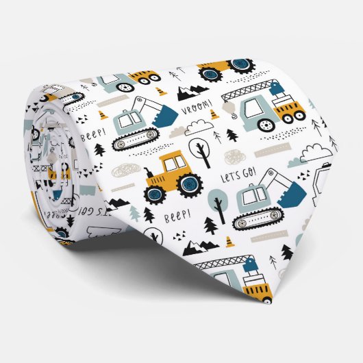 Lassen Sie uns das Fahrzeugmuster verschieben Krawatte (Gerollt)