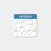 Lassen Sie uns das Fahrzeugmuster verschieben Post-it Klebezettel (Vorderseite)