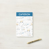 Lassen Sie uns das Fahrzeugmuster verschieben Post-it Klebezettel (Auf Schreibtisch)