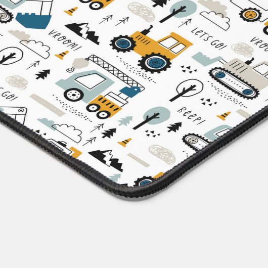 Lassen Sie uns das Fahrzeugmuster verschieben Schreibtischunterlage (Ecke)