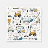 Lassen Sie uns das Fahrzeugmuster verschieben Serviette (Vorderseite)