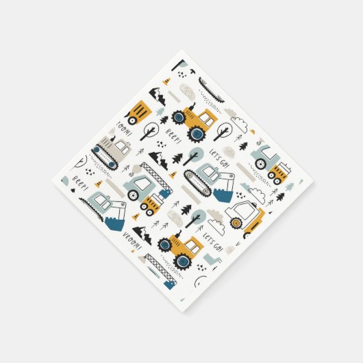 Lassen Sie uns das Fahrzeugmuster verschieben Serviette (Ecke)