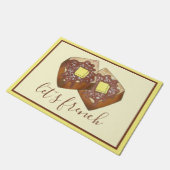 Lassen Sie uns das französische Frühstück "Toast B Fußmatte (Schrägansicht)