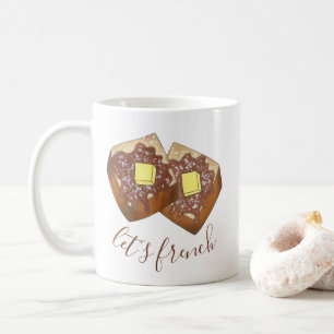 Lassen Sie uns das französische Frühstück "Toast B Kaffeetasse