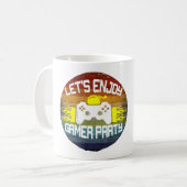 LASSEN SIE UNS DAS GAMER PARTY GENIESSEN - GAMING  KAFFEETASSE (Vorderseite Links)