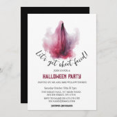 Lassen Sie uns das Ghost-Halloween-Party für Erwac Einladung (Vorne/Hinten)