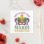 Lassen Sie uns das Mardi Started Mardi Gras Party  Serviette (Beispiel)