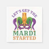 Lassen Sie uns das Mardi Started Mardi Gras Party Serviette (Vorderseite)